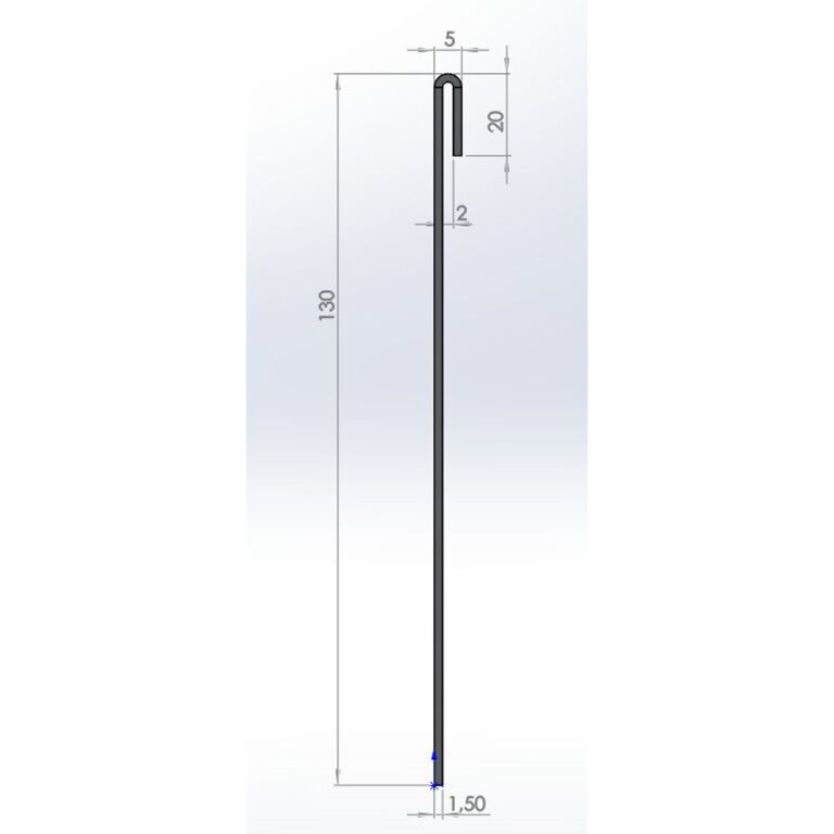 Zagięte obrzeże ogrodowe ze stali corten 13 cm (długość 240 cm)