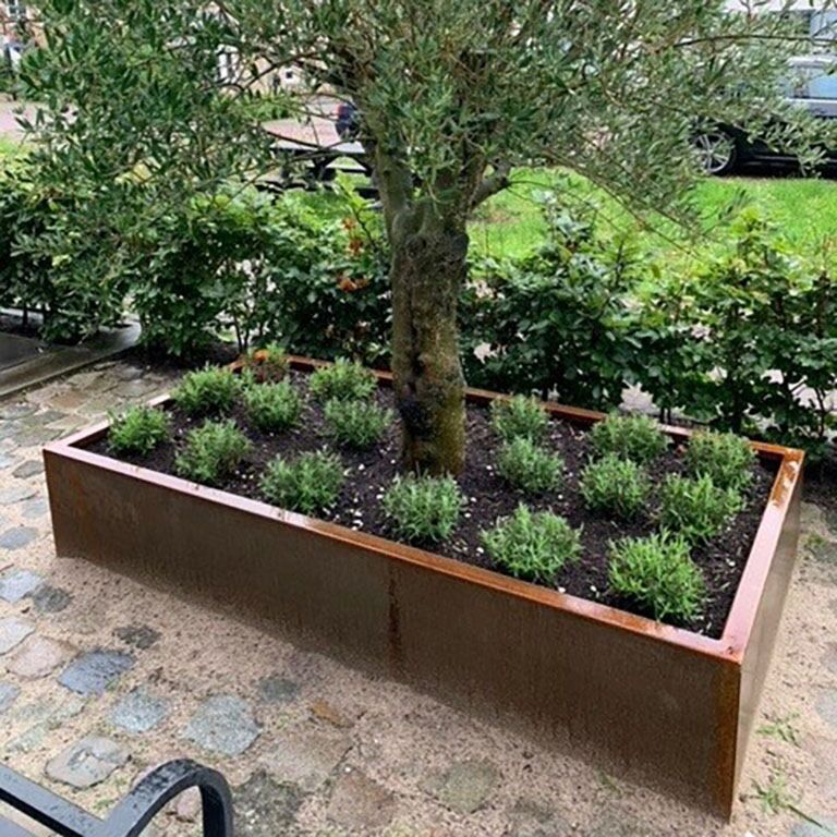 Spawana Donica ze stali corten Montana 200 x 100 x 40 cm