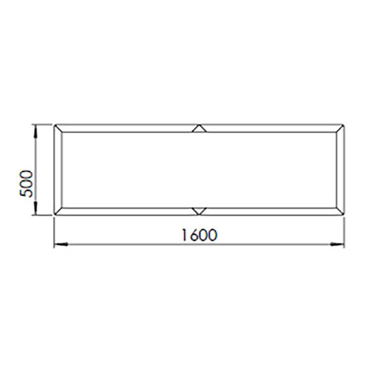 Donica stal malowana proszkowo Texas xxl 160 x 50 cm
