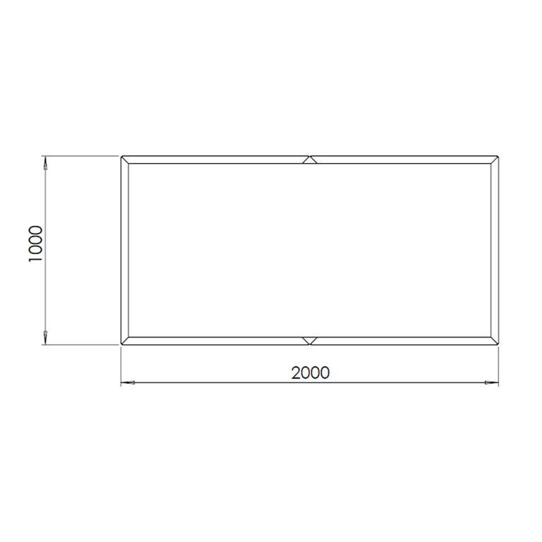 Donica stal malowana proszkowo Texas xxl 200 x 100 cm