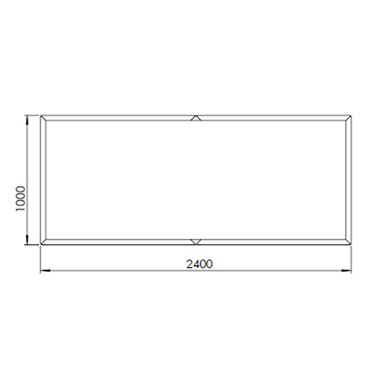 Donica stal malowana proszkowo Texas xxl 240 x 100 cm