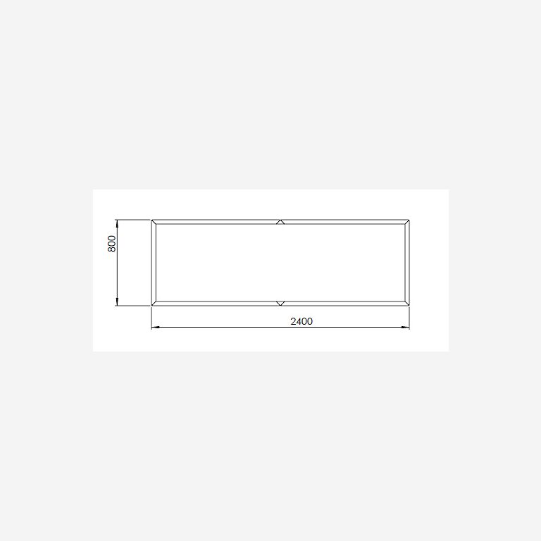 Donica stal malowana proszkowo Texas xxl 240 x 80 cm