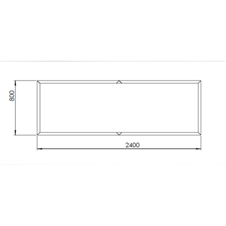 Donica stal malowana proszkowo Texas xxl 240 x 80 cm