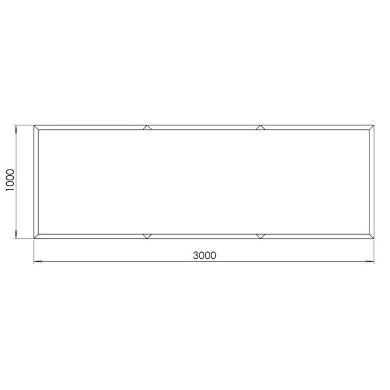Donica stal malowana proszkowo Texas xxl 300 x 100 cm