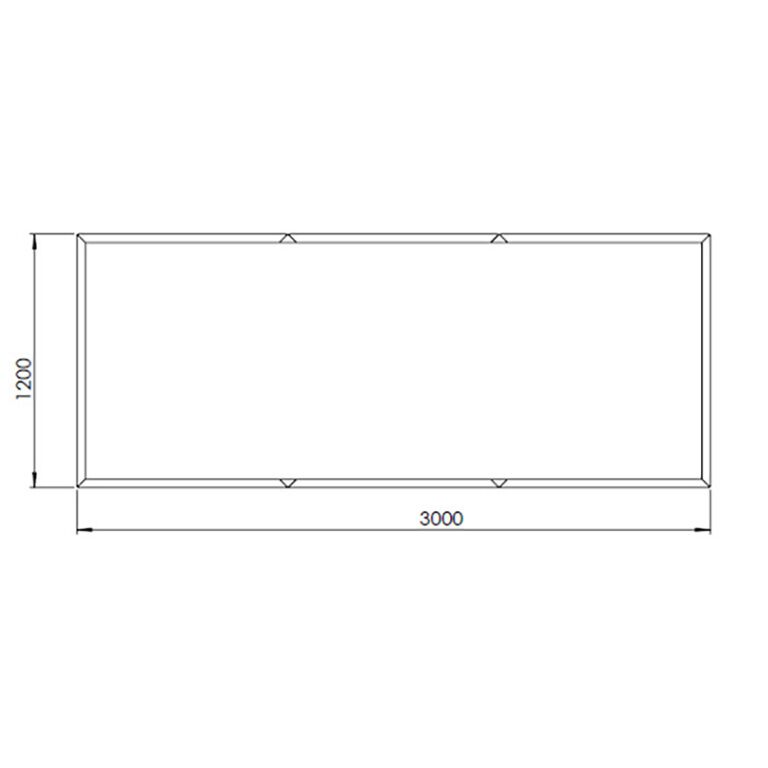 Donica ze stali corten Texas xxl 300 x 120 cm