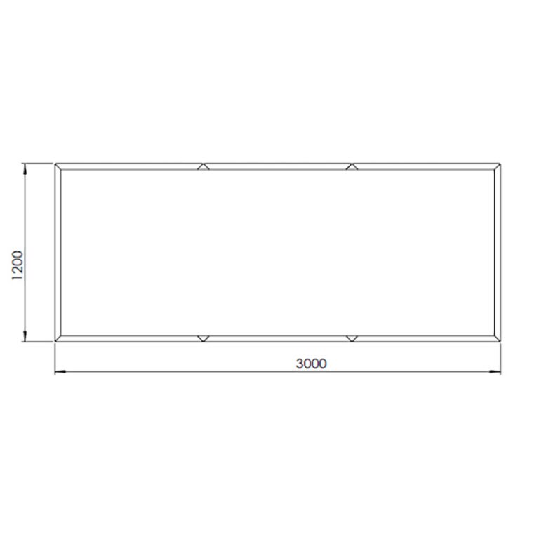 donica Stal malowana proszkowo Texas xxl 300 x 120 cm