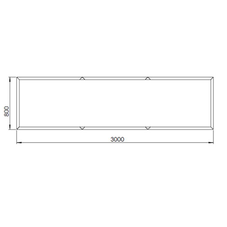 Donica ze stali corten Texas xxl 300 x 80 cm