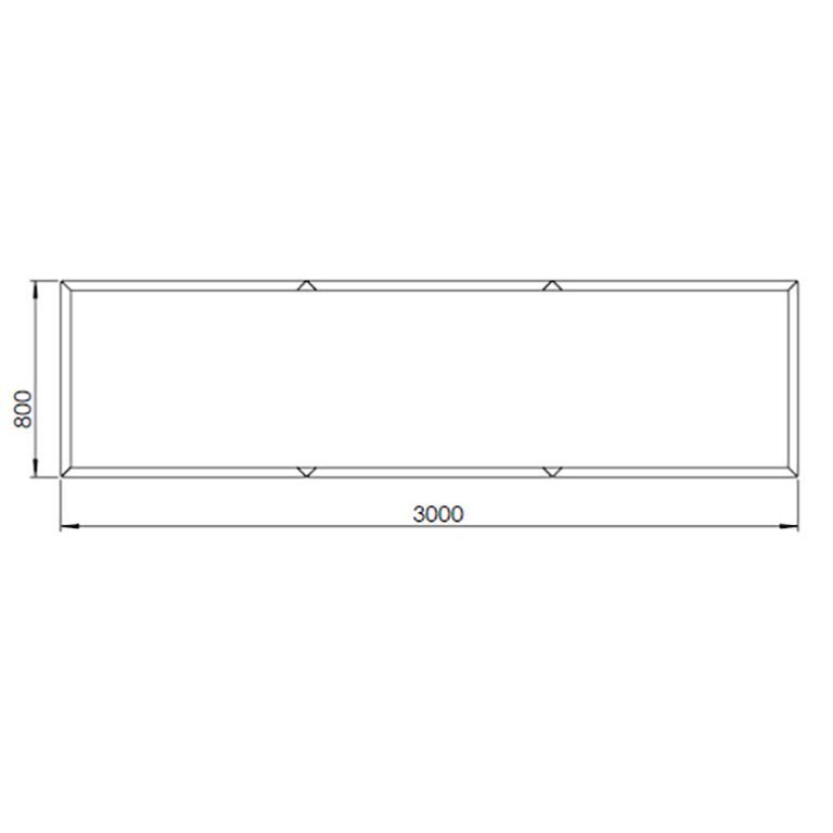 Donica stal malowana proszkowo Texas xxl 300 x 80 cm