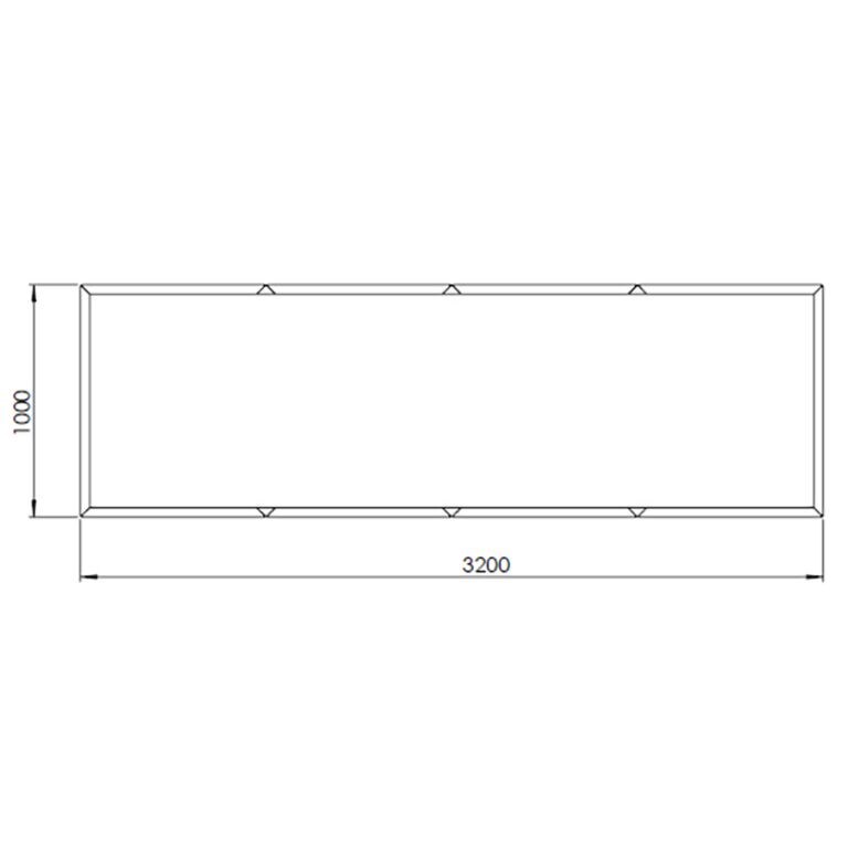 Donica stal malowana proszkowo Texas xxl 320 x 100 cm