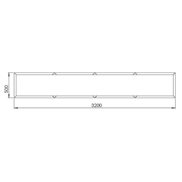 Donica ze stali corten Texas xxl 320 x 50 cm
