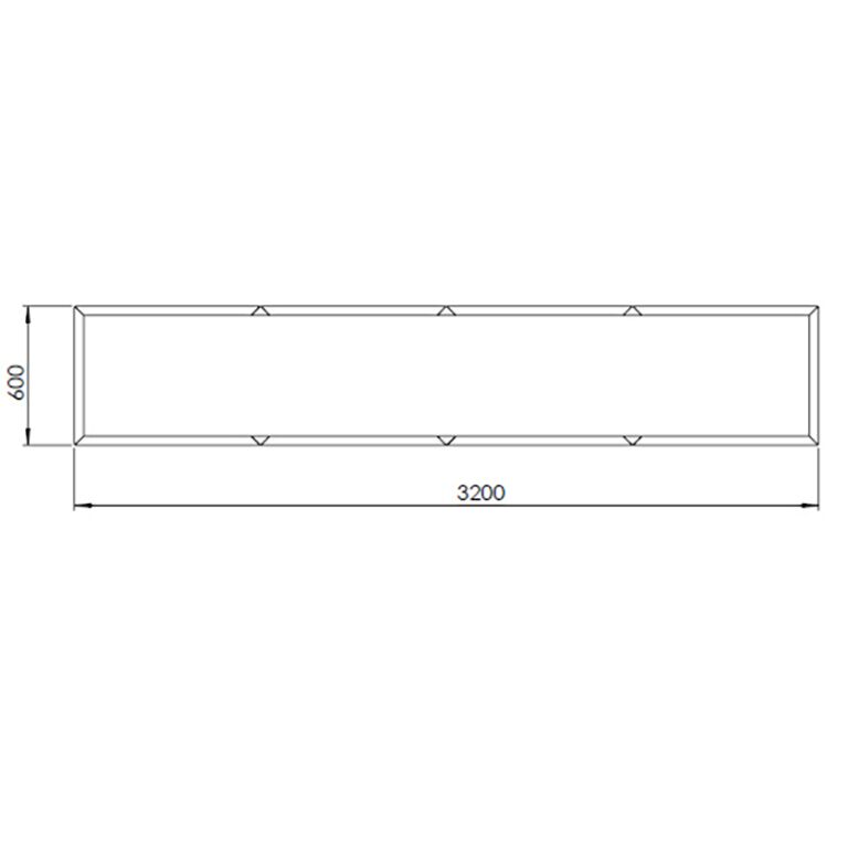 Donica stal malowana proszkowo Texas xxl 320 x 60 cm