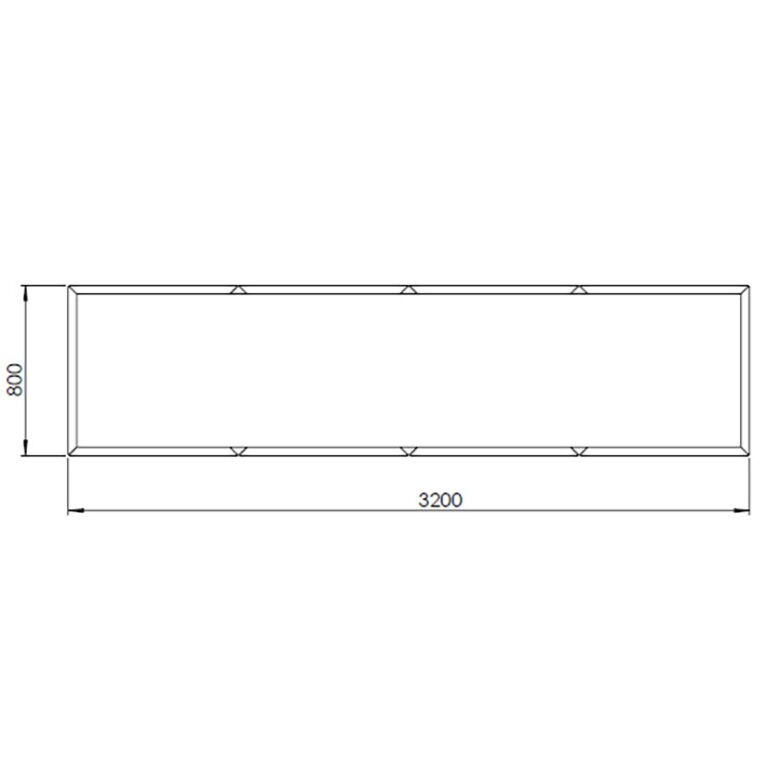 Donica ze stali corten Texas xxl 320 x 80 cm