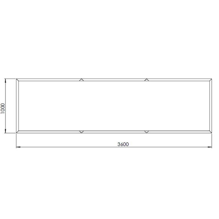 Donica stal malowana proszkowo Texas xxl 360 x 100 cm