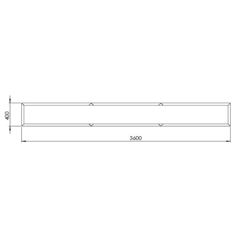 Donica ze stali corten Texas xxl 360 x 40 cm