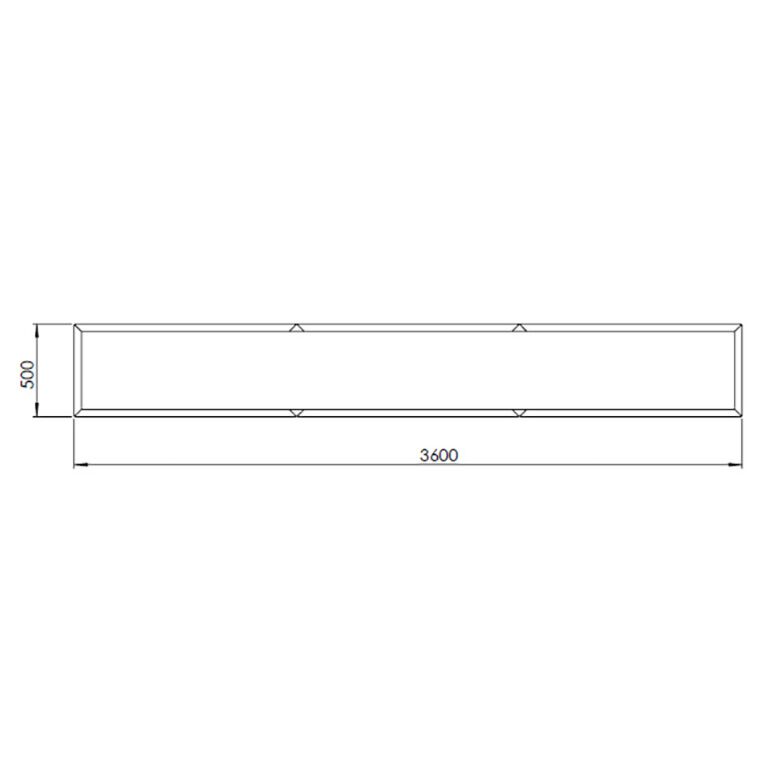 Donica ze stali corten Texas xxl 360 x 50 cm