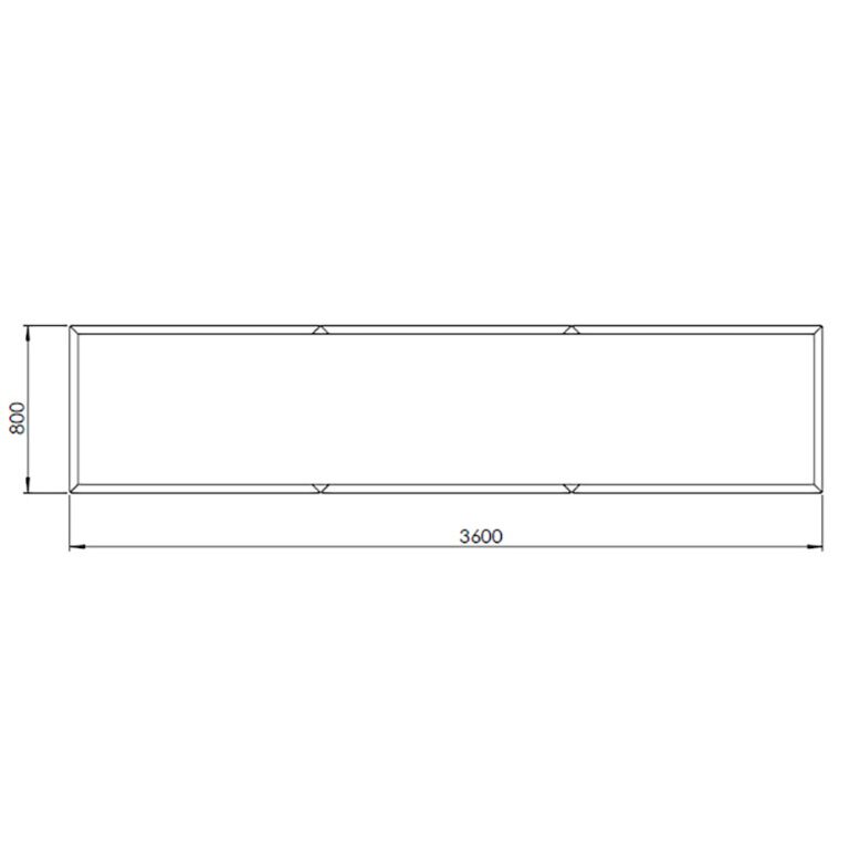 Donica ze stali corten Texas xxl 360 x 80 cm