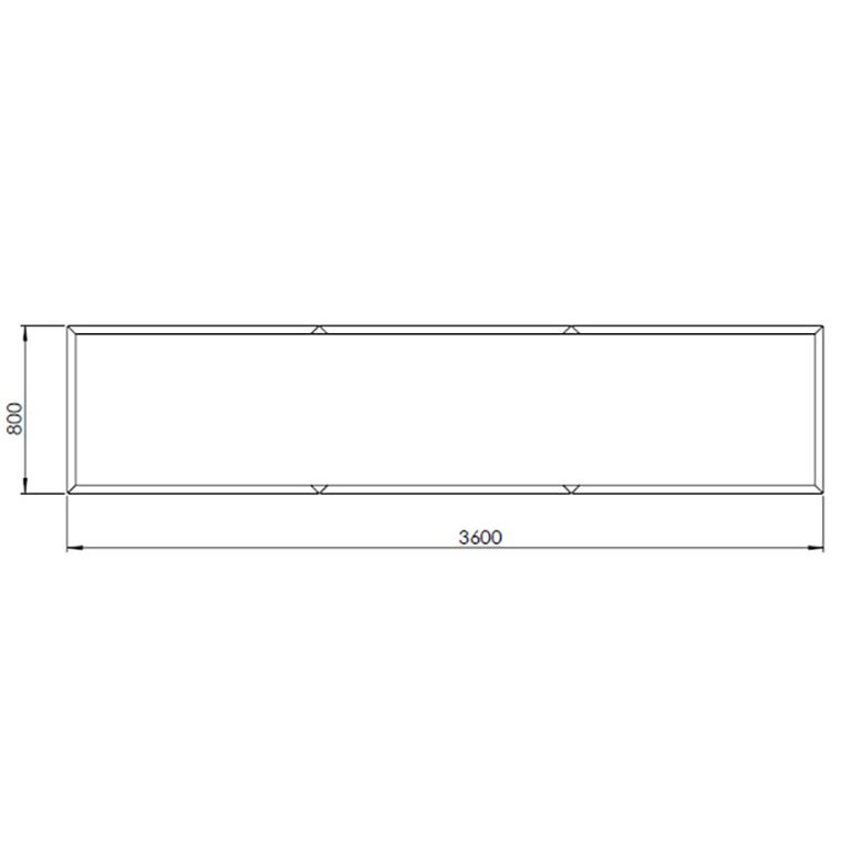 Donica stal malowana proszkowo Texas xxl 360 x 80 cm