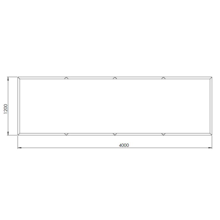 Donica ze stali corten Texas xxl 400 x 120 cm