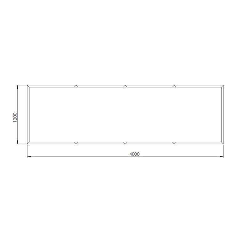 Donica stal malowana proszkowo Texas xxl 400 x 120 cm