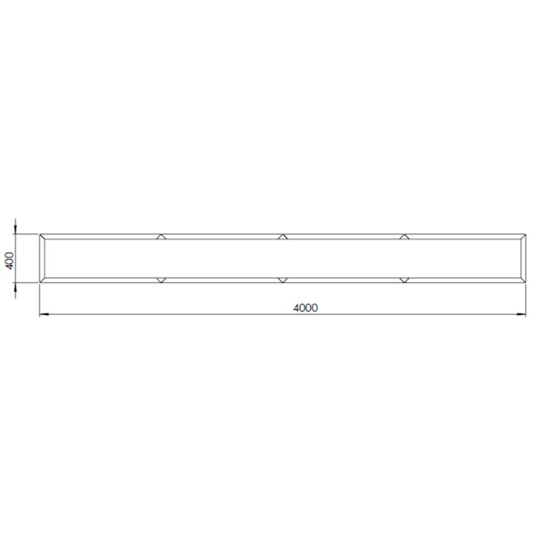 Donica stal malowana proszkowo Texas xxl 400 x 40 cm