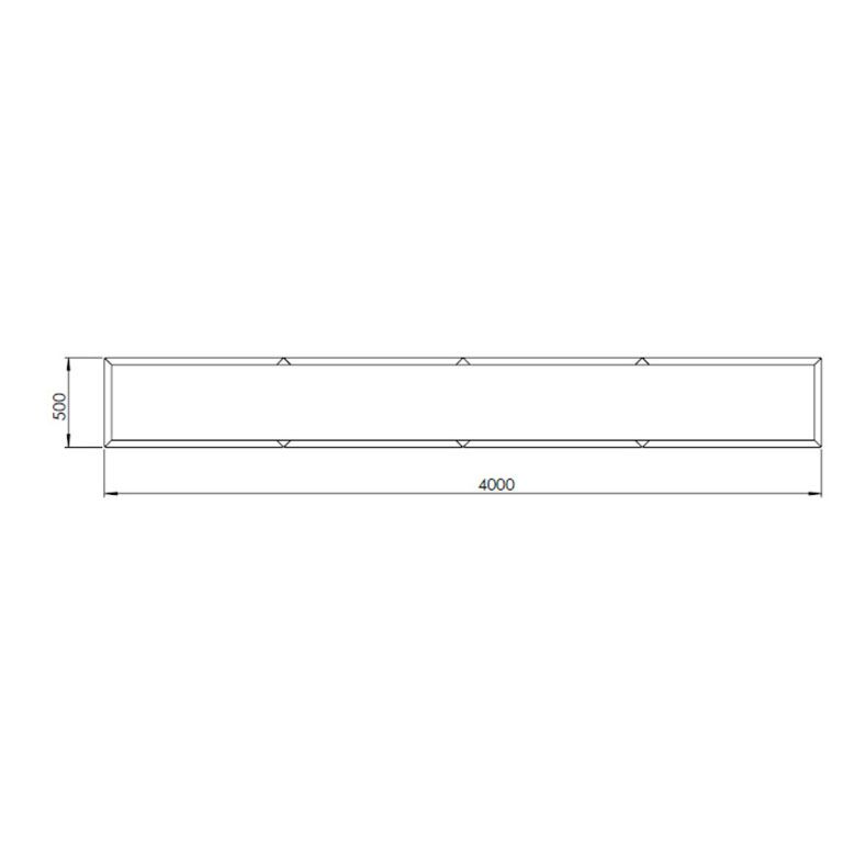 Donica ze stali corten Texas xxl 400 x 50 cm