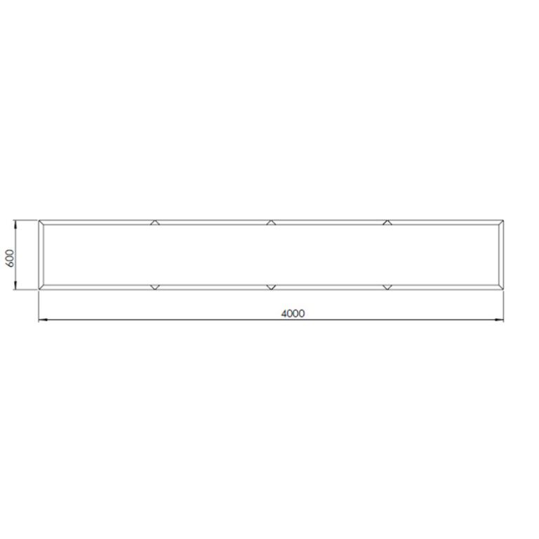 Donica ze stali corten Texas xxl 400 x 60 cm