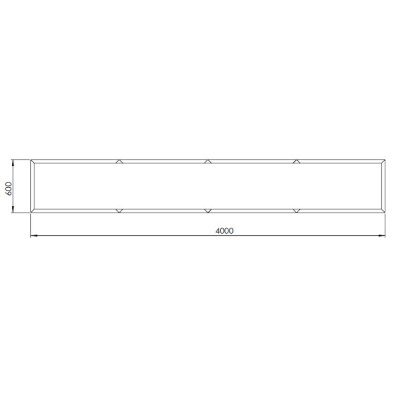 Donica stal malowana proszkowo Texas xxl 400 x 60 cm