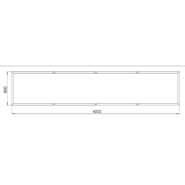 Donica stal malowana proszkowo Texas xxl 400 x 80 cm
