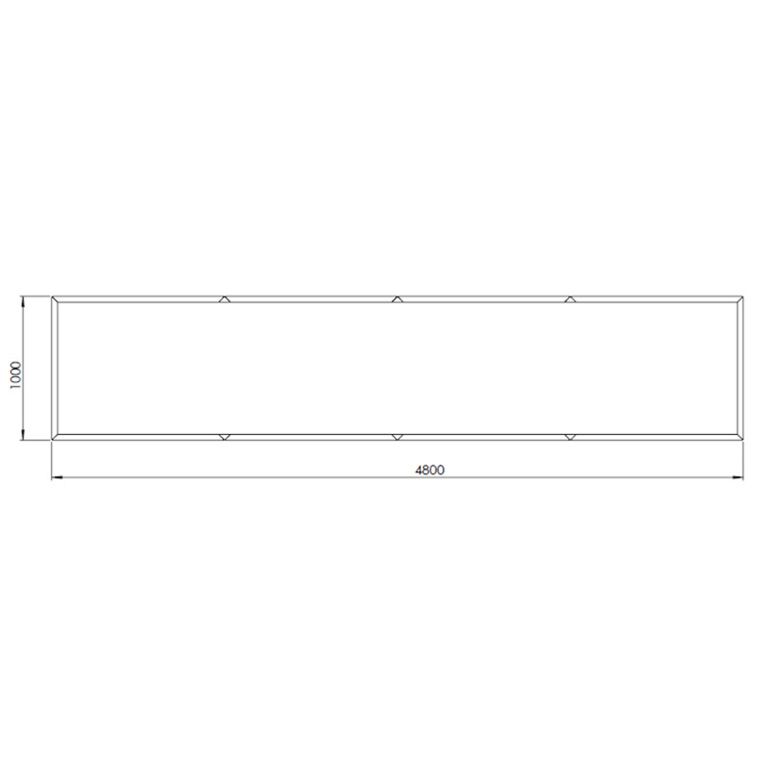 Donica ze stali corten Texas xxl 480 x 100 cm