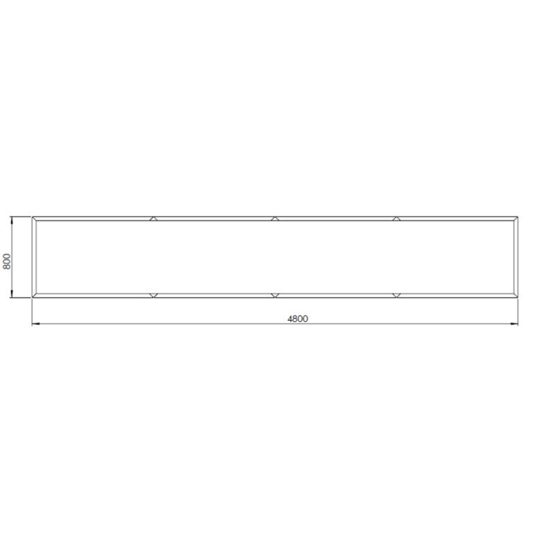 Donica stal malowana proszkowo Texas xxl 480 x 80 cm