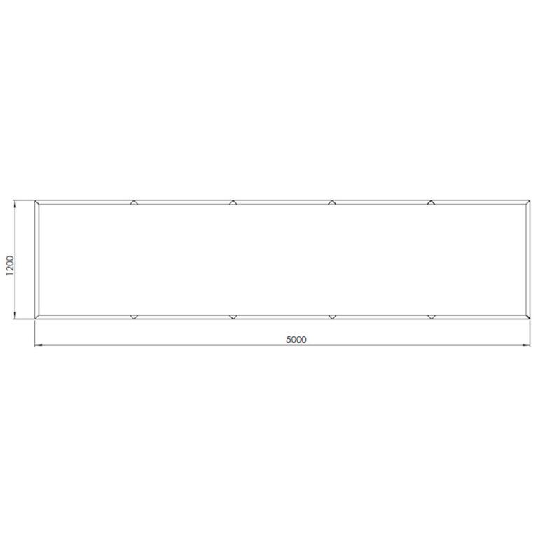 Donica stal malowana proszkowo Texas xxl 500 x 120 cm