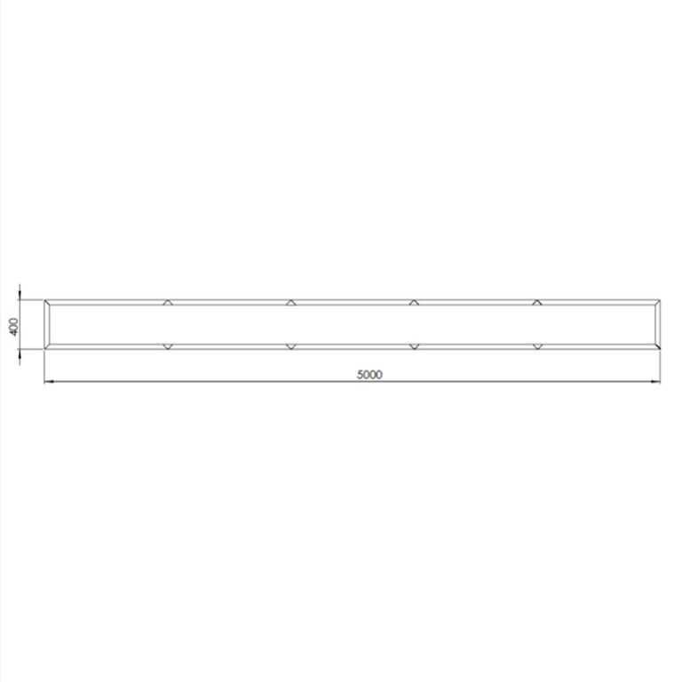 Donica stal malowana proszkowo Texas xxl 500 x 40 cm