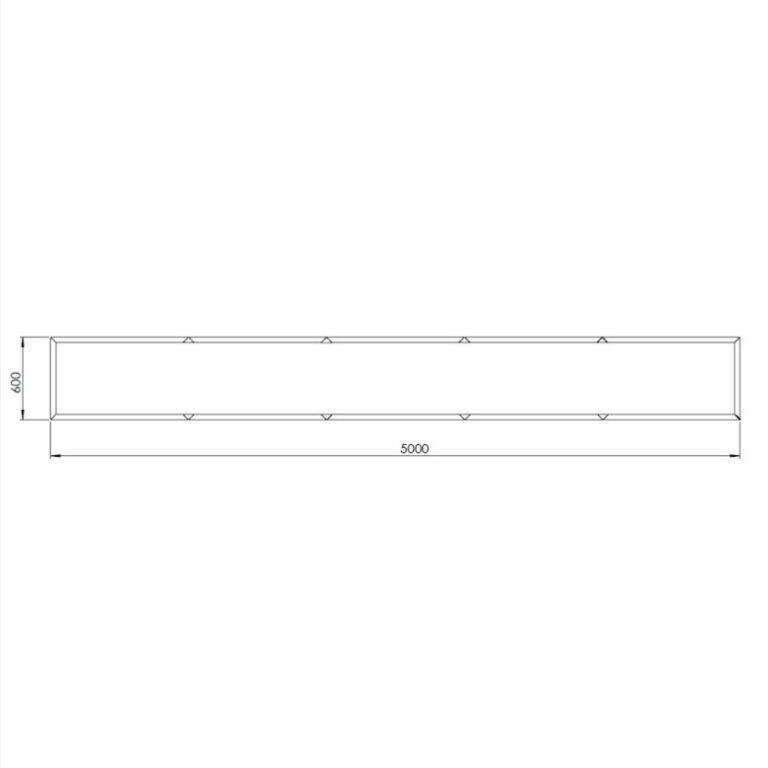 Donica stal malowana proszkowo Texas xxl 500 x 60 cm