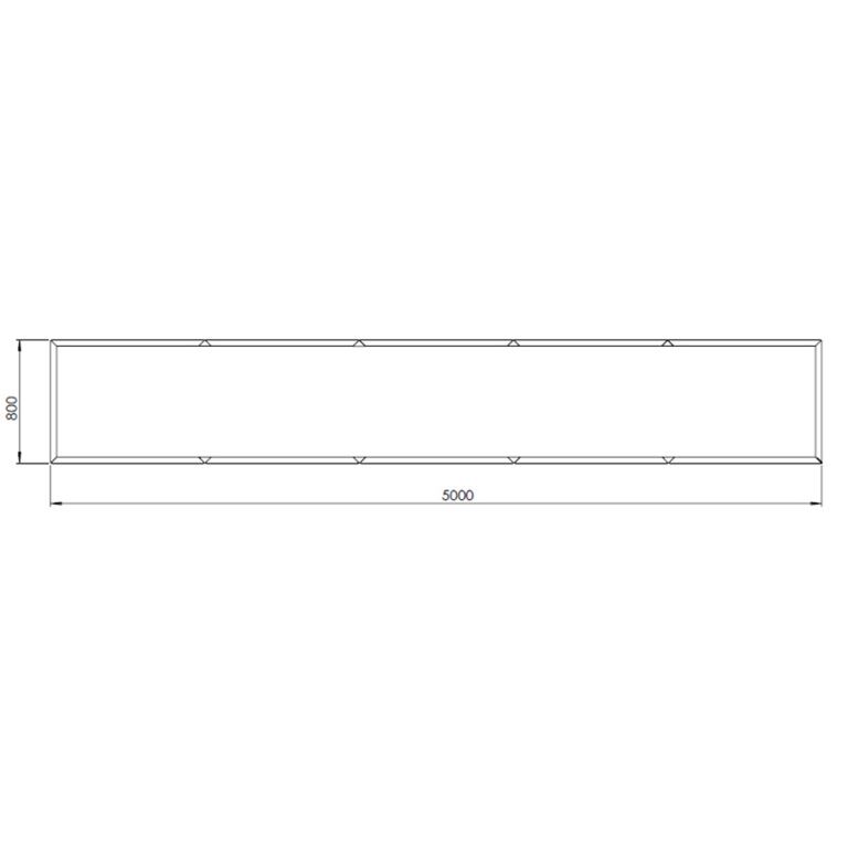 Donica ze stali corten Texas xxl 500 x 80 cm