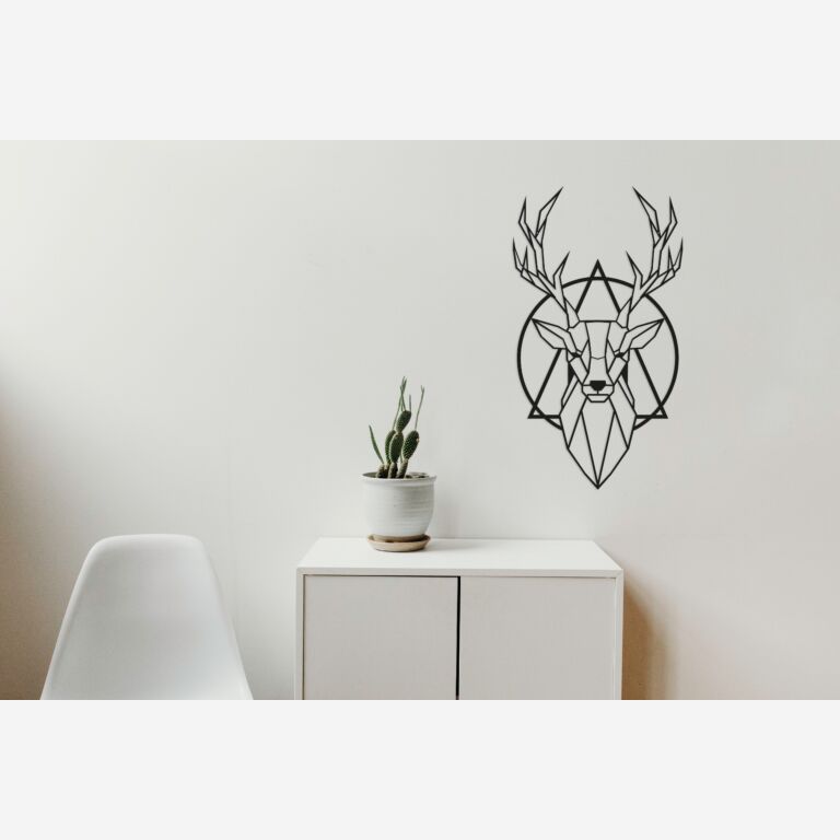 Jeleń Metalowa dekoracja ścienna 2.0