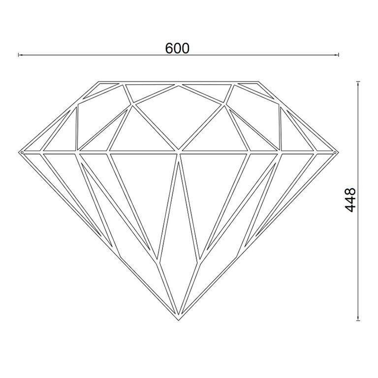 Diament Metalowa dekoracja ścienna *OP=OP