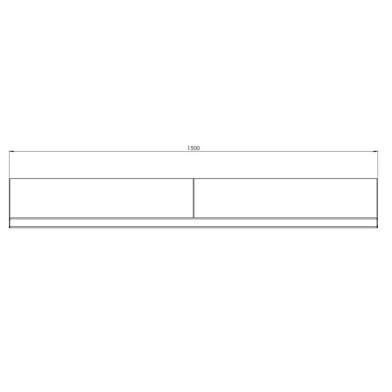 Prosta ściana oporowa ze stali corten 150 cm (wysokość 40 cm)