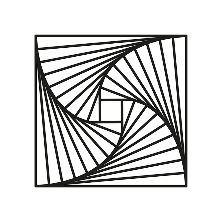 Kształty geometryczne Metalowa dekoracja ścienna 3.0