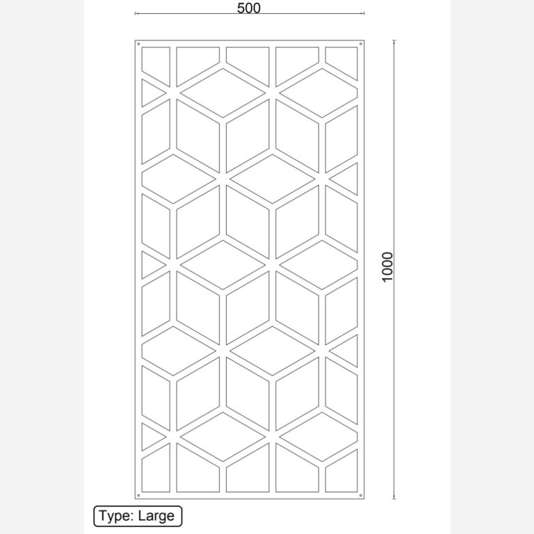 Kształty geometryczne Metalowa dekoracja ścienna 2.0