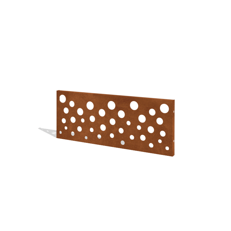 Ogrodzenie ze stali Corten H panelu B 120 x 47,5 cm