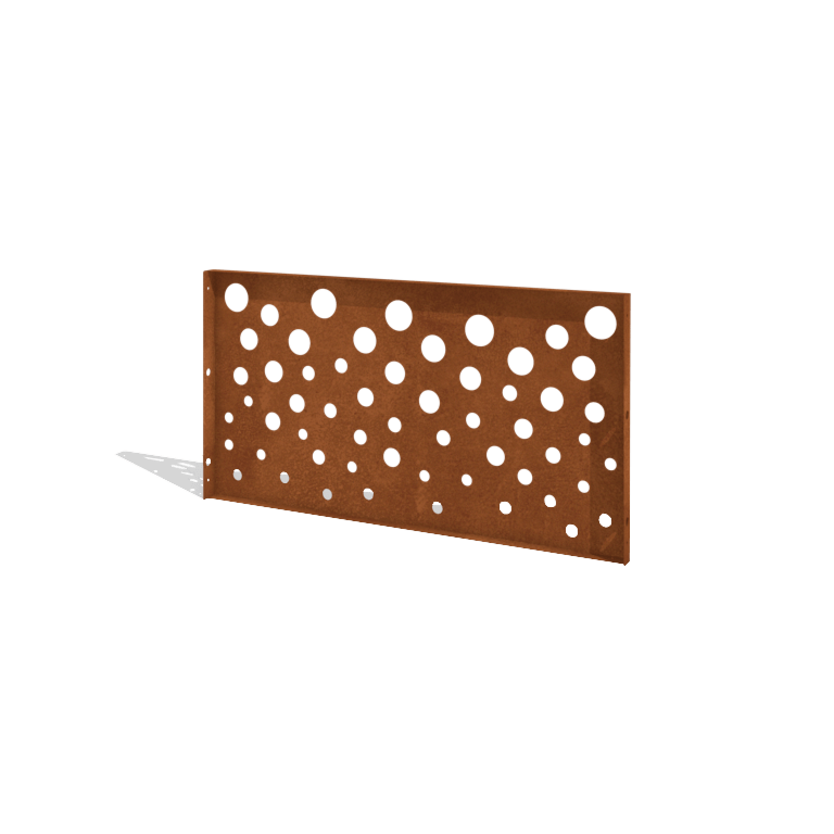 Ogrodzenie ze stali Corten H panelu B 120 x 63,3 cm
