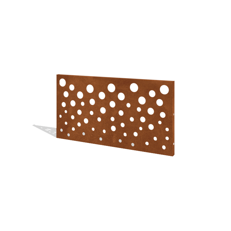 Ogrodzenie ze stali Corten H panelu B 120 x 63,3 cm