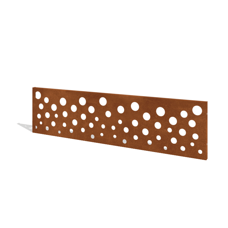 Ogrodzenie ze stali Corten H panelu B 180 x 47,5 cm