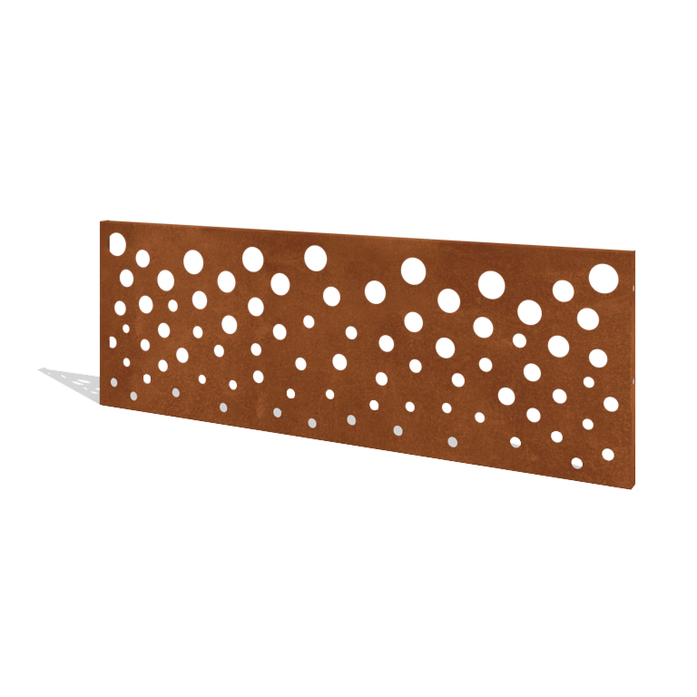 Ogrodzenie ze stali Corten H panelu B 180 x 63,3 cm