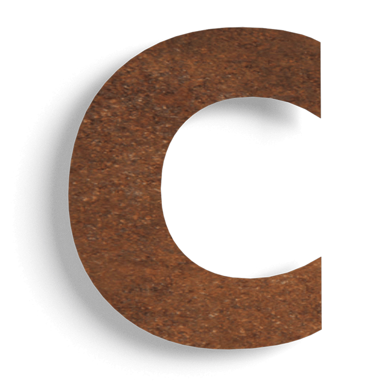 Numer domu ze stali corten c - 10 cm