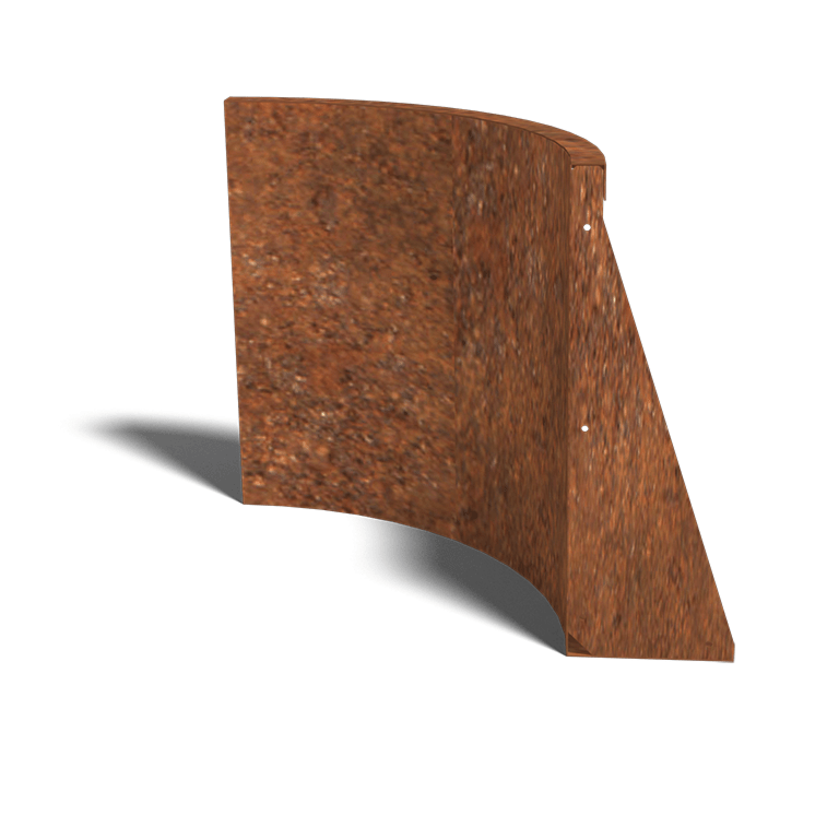 Ściana oporowa łuk wewnętrzny stal corten 50 x 50 cm (wysokość 60 cm)