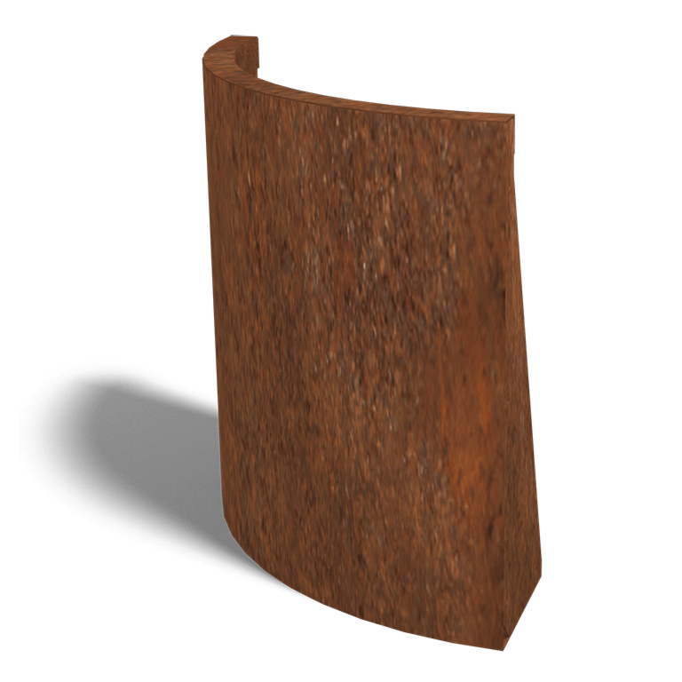 ściana oporowa łuk zewnętrzny Stal corten 50 x 50 cm (wysokość 60 cm)