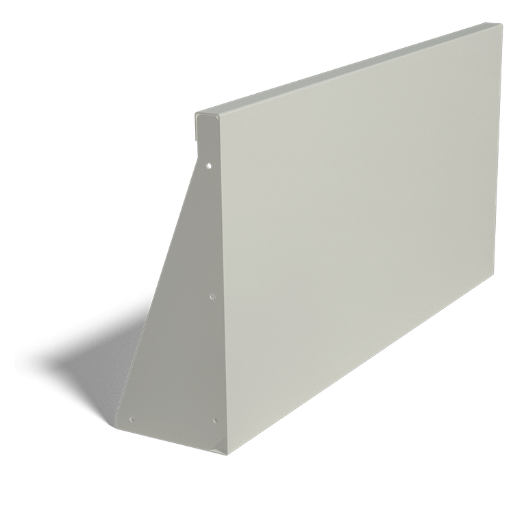 Prosta ściana oporowa ze stali malowanej proszkowo 100 cm (wysokość 50 cm)