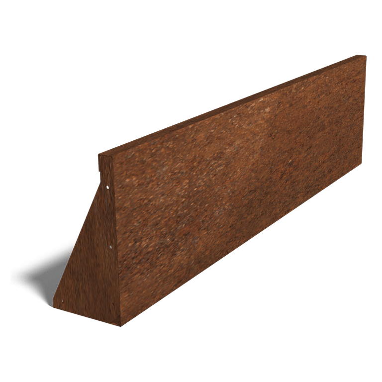 Prosta ściana oporowa ze stali corten 150 cm (wysokość 40 cm)