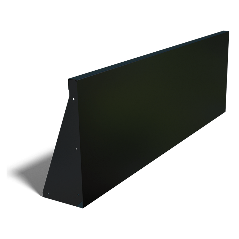 Prosta ściana oporowa ze stali malowanej proszkowo 150 cm (wysokość 50 cm)
